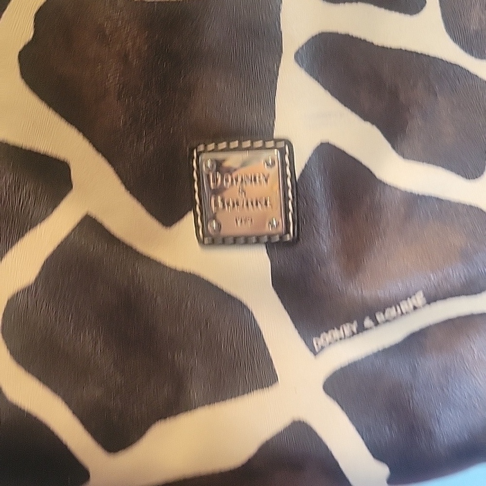 Dooney & Bourke Vintange Vacchetta Leather Giraffe Print Shoulder/ Hobo Bag+ Tag - Picture 3 of 16